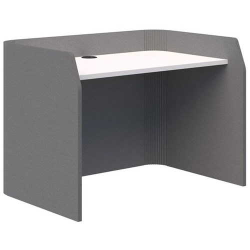 Sonic Focus Desk 850x1200x800mm Grey/Snow Velvet