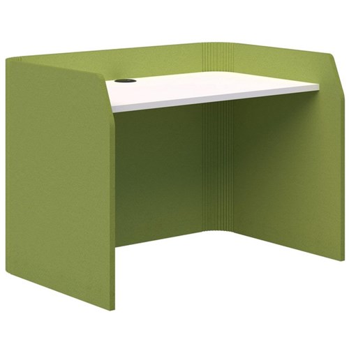 Sonic Focus Desk 850x1200x800mm Banana Green/Snow Velvet
