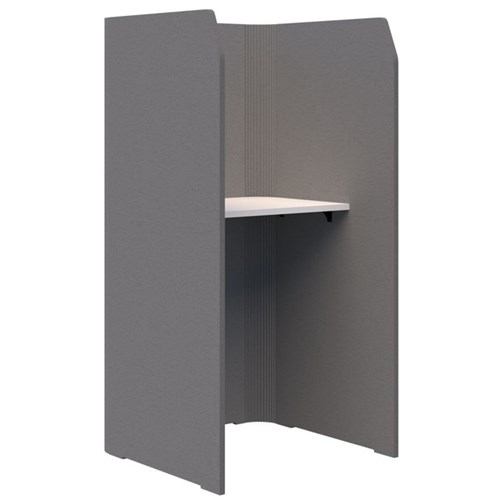 Sonic Focus Standup Pod 1800x900x850mm Grey/Snow Velvet