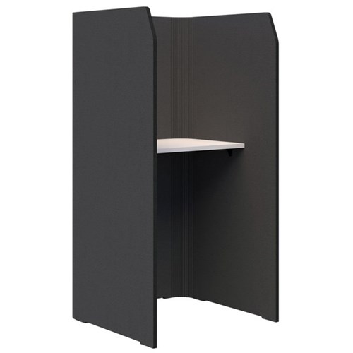 Sonic Focus Acoustic Standup Workpod 1800x900x900mm Charcoal Grey/Snow Velvet