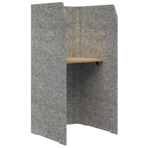Sonic Focus Standup Workpod 1800x900x900mm Marble/Classic Oak