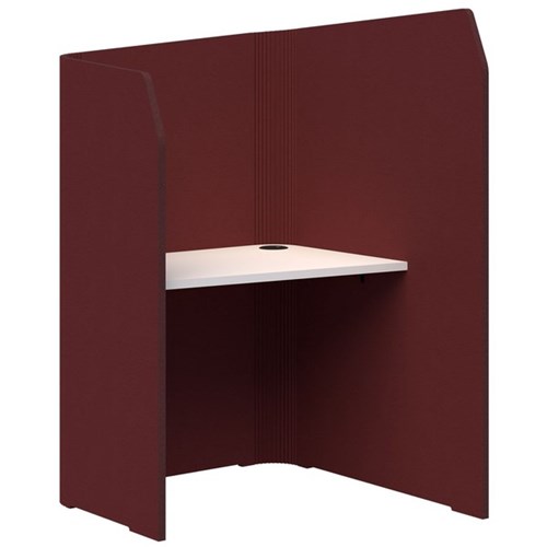 Sonic Mini Focus Standup Workpod 1300x900x1000mm Maroon/Snow
