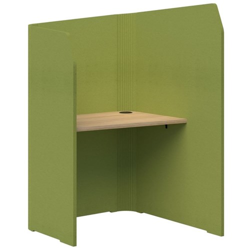 Sonic Mini Focus Standup Workpod 1300x900x1000mm Banana Green/Classic Oak