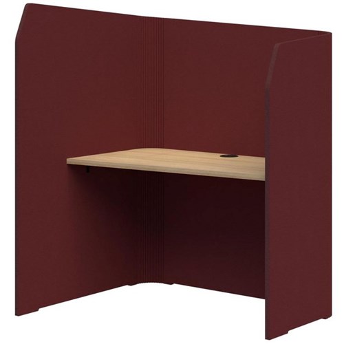 Sonic Focus Pod 1500/1300x1200x1000/625mm Maroon/Classic Oak
