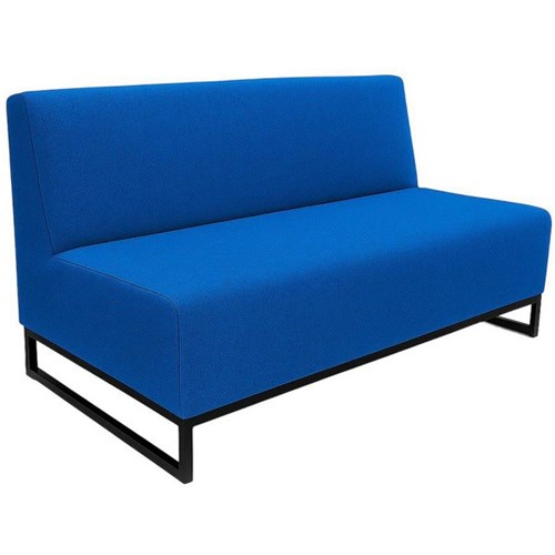 Jive 2.5 Seater Sofa Sled Base Black Frame /Electric Blue