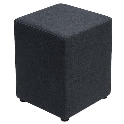 Ottoman Square 350mm Poly Fabric/Graphite Grey