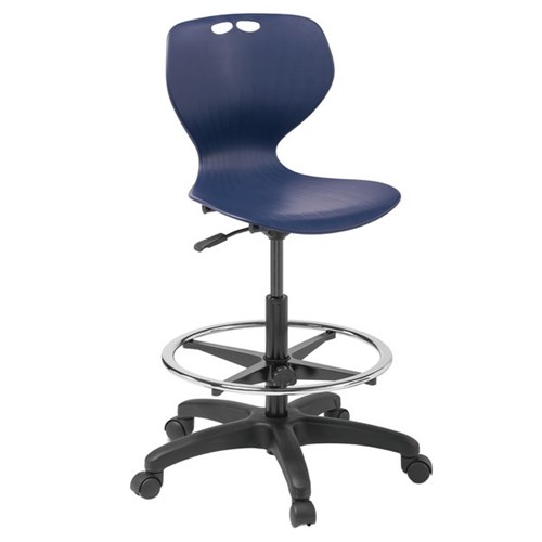 Omni Swivel Highlift Chair Polypropylene Navy