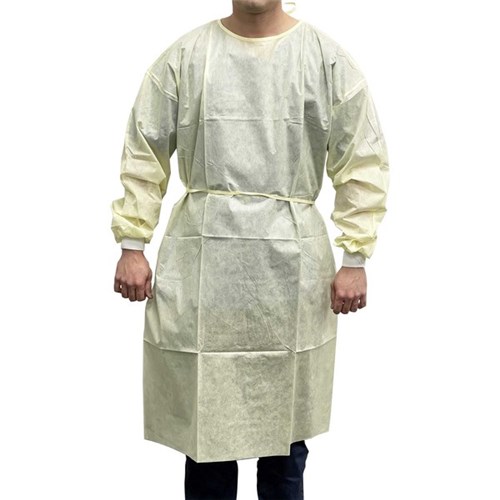 Reynard Disposable Isolation Gowns Yellow, Carton of 100