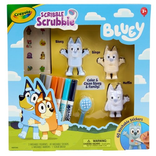 Crayola Scribble Scrubbie Bluey Deluxe Combo Set