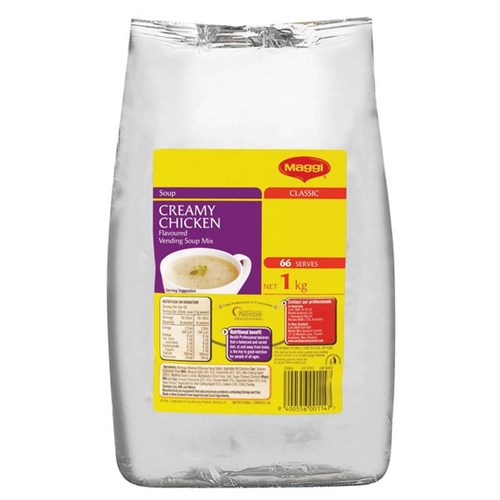 Maggi Instant Soup Creamy Chicken Vending Refill 1kg, Carton of 6