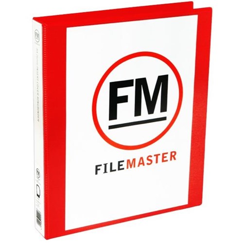 FM Overlay Ringbinder A4 38mm 3 Ring Red