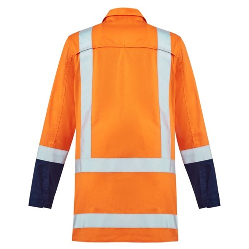NRC Syzmik TTMC-W23 Womens Drill Work Shirt Orange/Navy