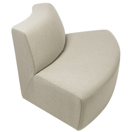 Eden Anchor Modular External Curve Sofa Polyester Fabric/Natural Oatmeal