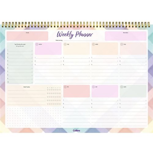 DESK PAD COLLINS UNDATED A4 WTV 50 SHEET PLANNER CHECK