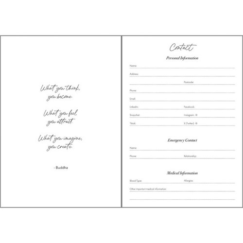 DIARY COLLINS UNDATED A5 DAY PER PAGE ABSTRACT FOIL WIRO