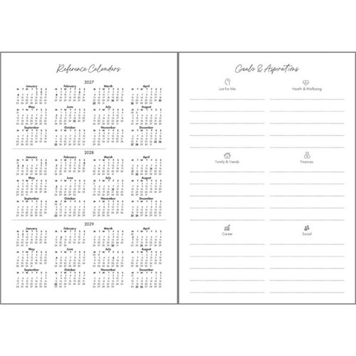 DIARY COLLINS UNDATED A5 DAY PER PAGE ABSTRACT FOIL WIRO