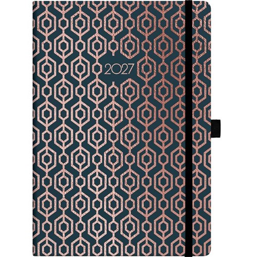 DIARY COLLINS A53 WEEK TO VIEW FOIL GEOMETRIC ASSORTED 2027