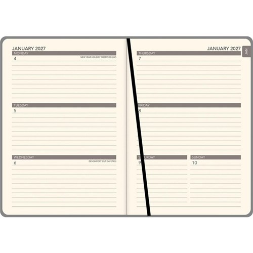 DIARY COLLINS A53 WEEK TO VIEW FOIL GEOMETRIC ASSORTED 2027