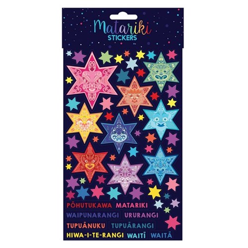 NZ Matariki Star Cluster Stickers 170x275mm