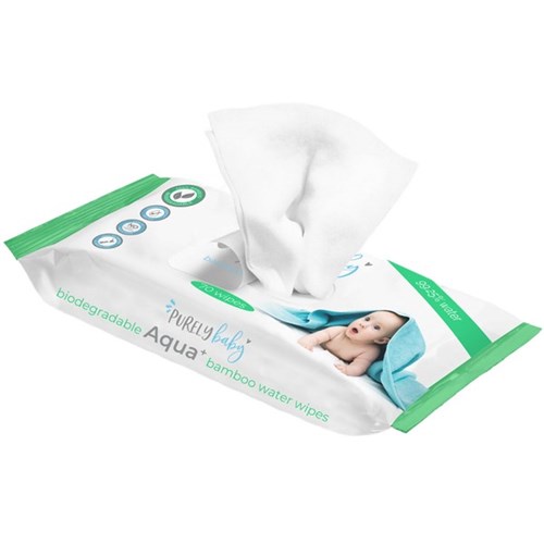 Purely Baby Aqua Bamboo Water Wipes, Pack of 70