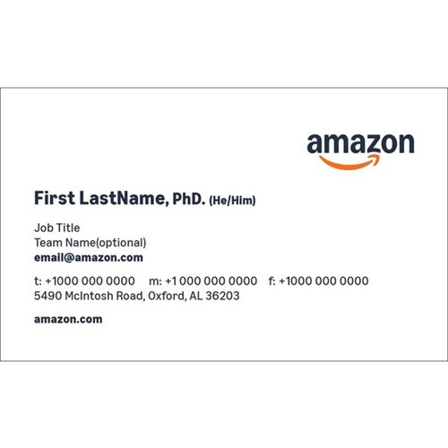Amazon Business Cards, Pack of 50