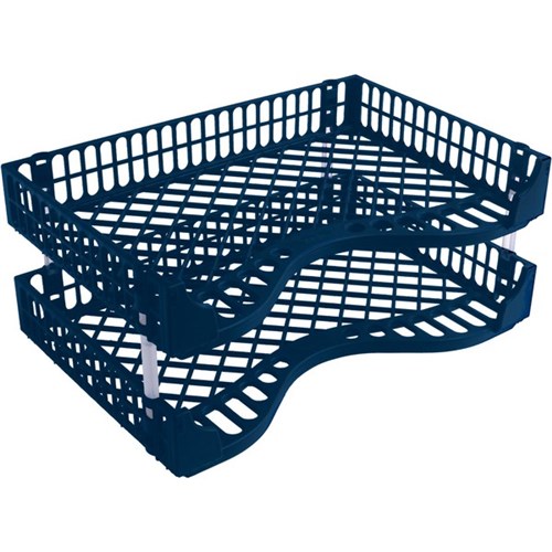 BIC Document Trays Navy, Pack of 2