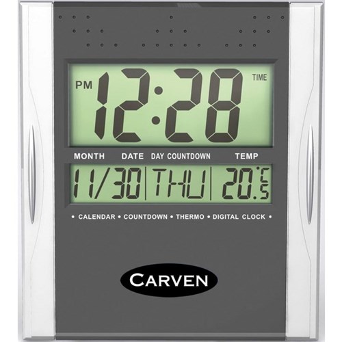 Carven Digital Wall Clock 215x250mm
