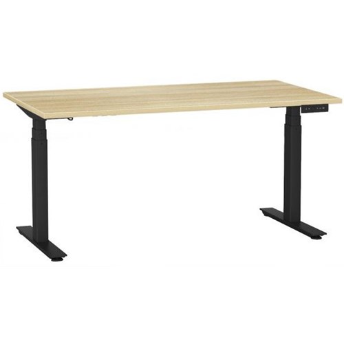 1500x800mm Atlantic Oak Top/Black Frame