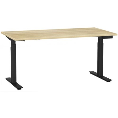 1500x800mm Atlantic Oak Top/Black Frame