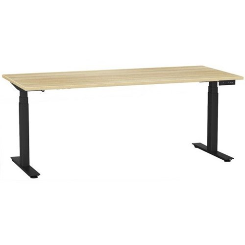 1800x800mm Atlantic Oak Top/Black Frame