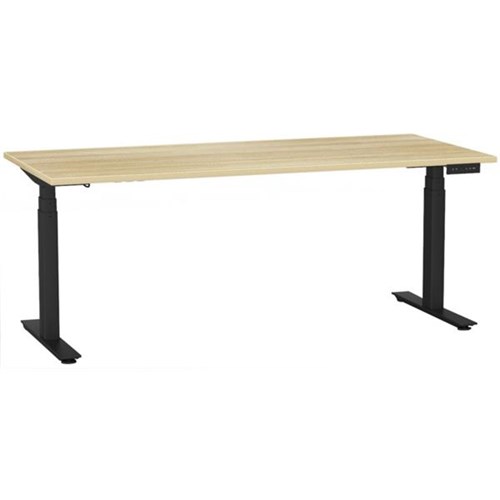 1800x800mm Atlantic Oak Top/Black Frame