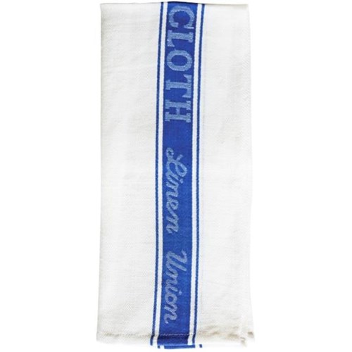 Union Glass Linen Tea Towel Clean Blue