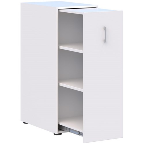 Mascot Pedestal 3 Shelf Left Pull Out Storage Snowdrift