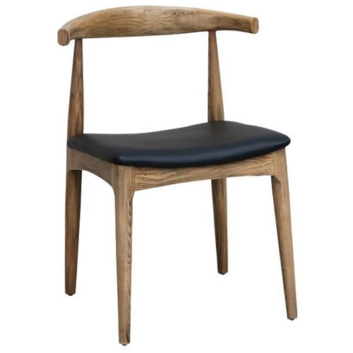 Hans Wegner Replica Elbow Chair PU/Black/Ash