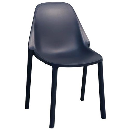 Piu Curved Seat Chair Charcoal