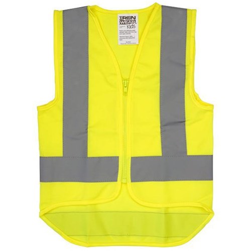 Hi Vis Kids Safety Vest Small Ages 2-4 Years Yellow