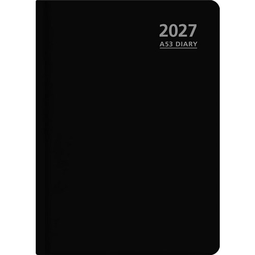 OfficeMax A53 1 Hour Appointment Diary A5 Week To View 2027 Black