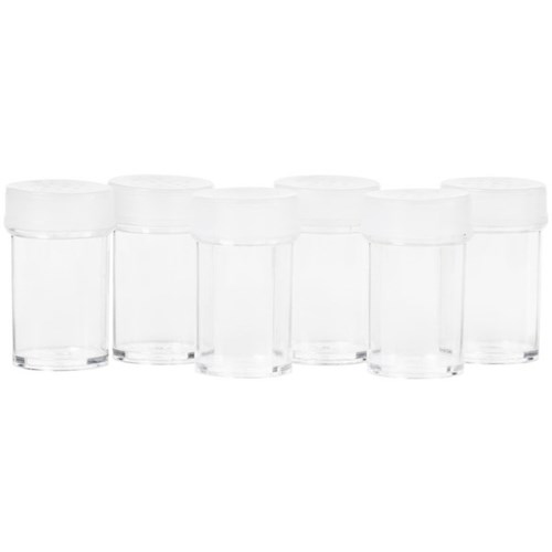 Glitter Shakers Containers Empty, Pack of 6