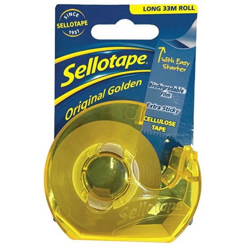 Sellotape Cellulose Tape & Dispenser 18mm x 33m