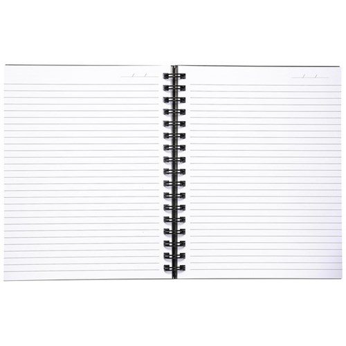 Collins A5 Hardcover Spiral Notebook Black 200 Pages