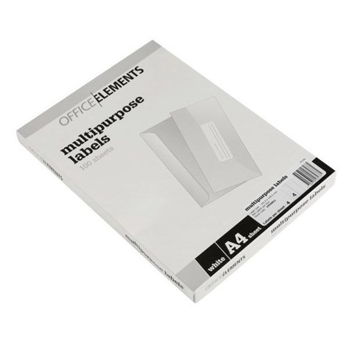 Office Elements Multipurpose Labels 105x148mm 4 Per Sheet