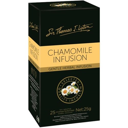 Sir Thomas Lipton Chamomile Herbal Enveloped Tea Bags, Box of  25