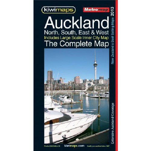 Kiwi Maps Auckland Wall Map Laminated 1000x690mm