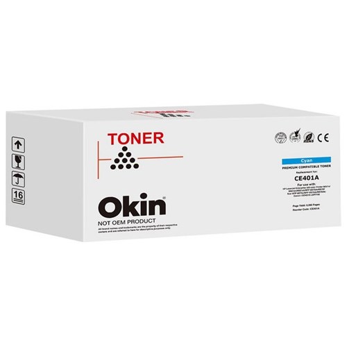Okin Laser Toner Cartridge Compatible HP CE401A & CE251A Cyan