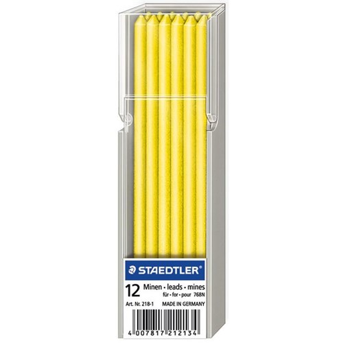 Staedtler Lumocolor Non-permanent Omnichrom Lead Refills Yellow, Pack of 12