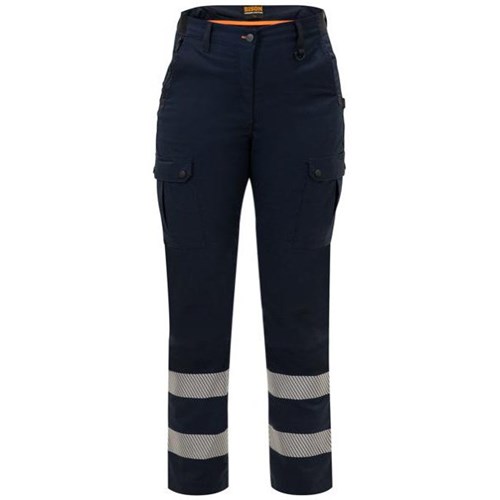 Bison Women's Taped Safety Trousers L/W Navy Size 14