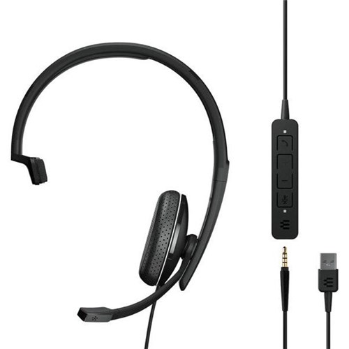 EPOS Adapt 135T USB II MS Wired Monaural Headset with 3.5mm Jack