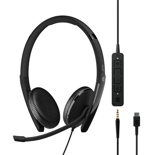 EPOS ADAPT 165T USB-C II MS Wired Binaural Headset with 3.5mm Jack