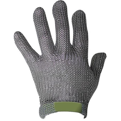 Protec Chain Mesh Glove With Button Closure Size 2XL Olive Wristband