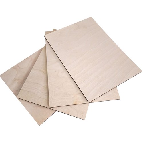 Genesis Birch Face Poplar Core Laser Cutter Plywood 400x300x5mm, Pack of 24